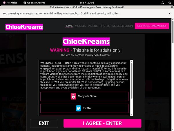 Chloekreams.com Premium Account Login