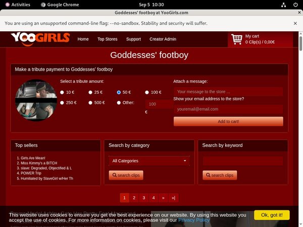 Goddesses Footboy Account Logins