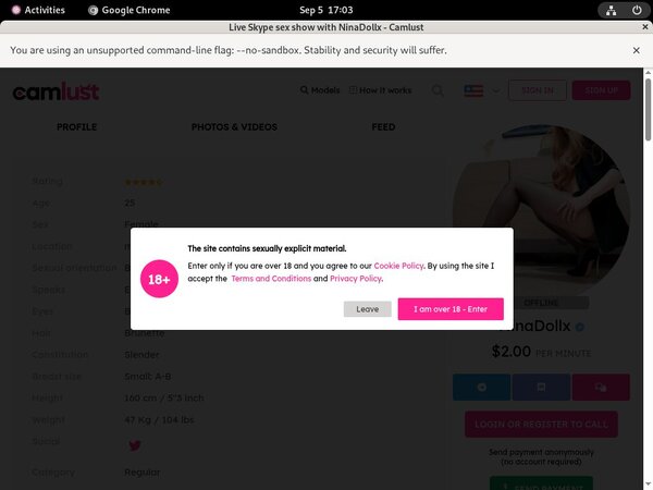 One Time Camlust.com Discount