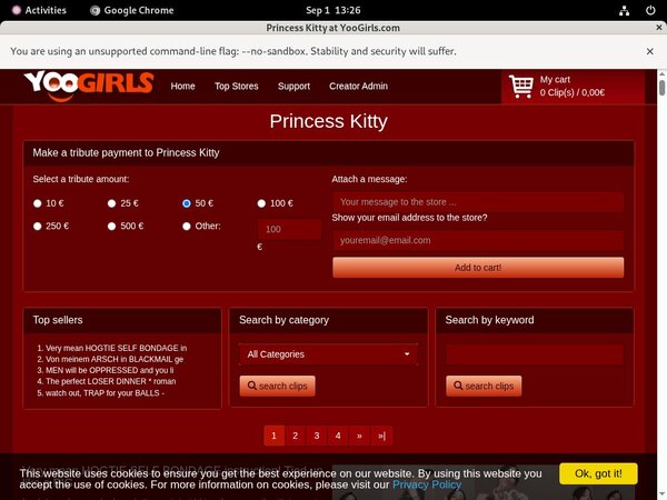 Princess Kitty Paypal Signup