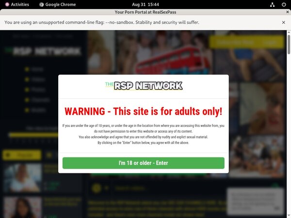 Real Sex Pass Checkout Page