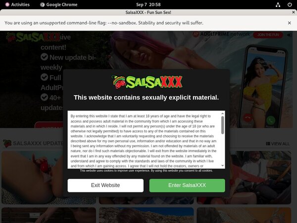 Salsaxxx.com With Master Card