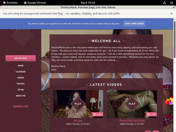 Sexxidestiny.modelcentro.com Parola D'ordine Gratuito