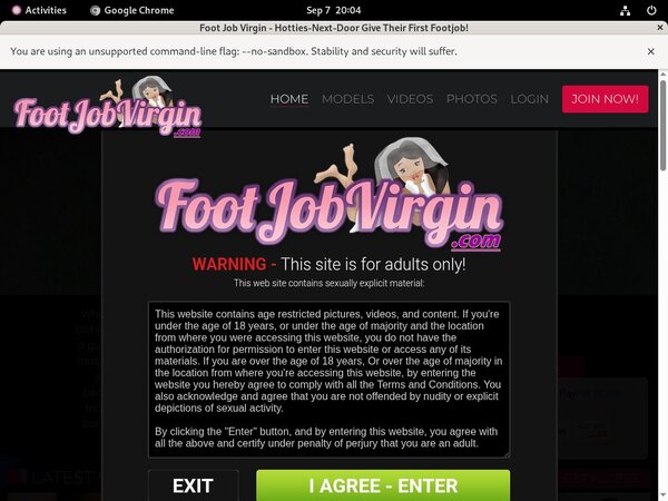 Sign Up For Foot Job Virgin