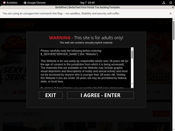 Sinful Feet Members Discount