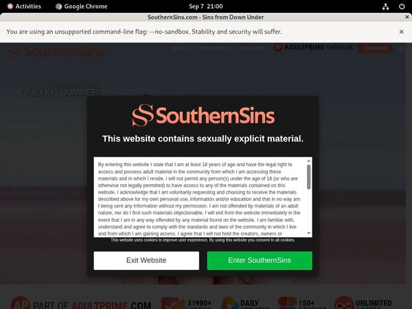 Southern Sins Receive Discount