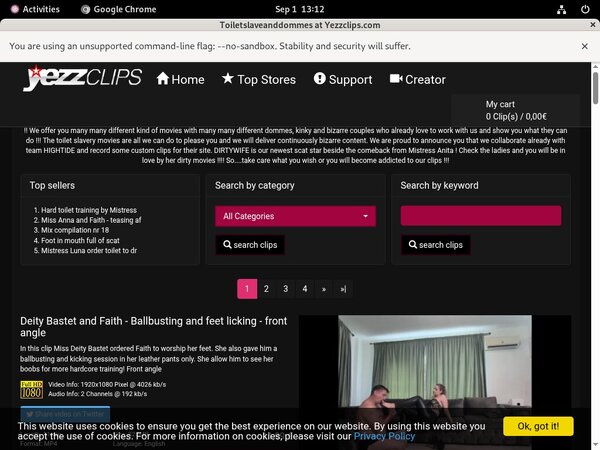 Yezzclips.com Paypal Trial