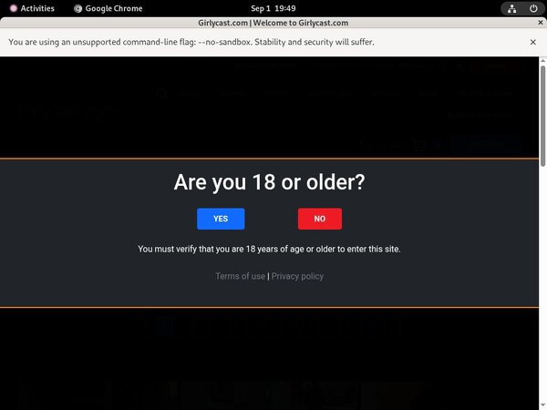 Girlycastshop.com Order Page